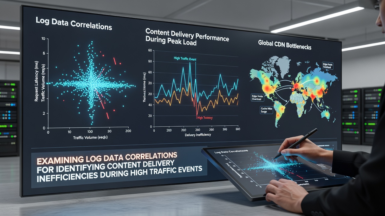 Examining Log Data Correlations for Identifying Content Delivery Inefficiencies During High Traffic Events